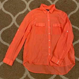 Coral Button Down Shirt